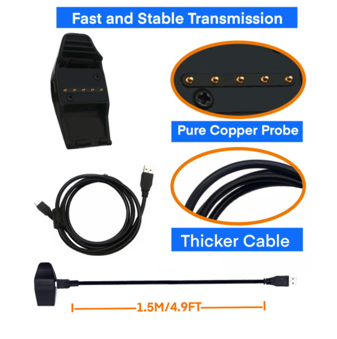 Charging Clip with Cable Replacement for Garmin TT15 TT10 T5 T5X TT15X