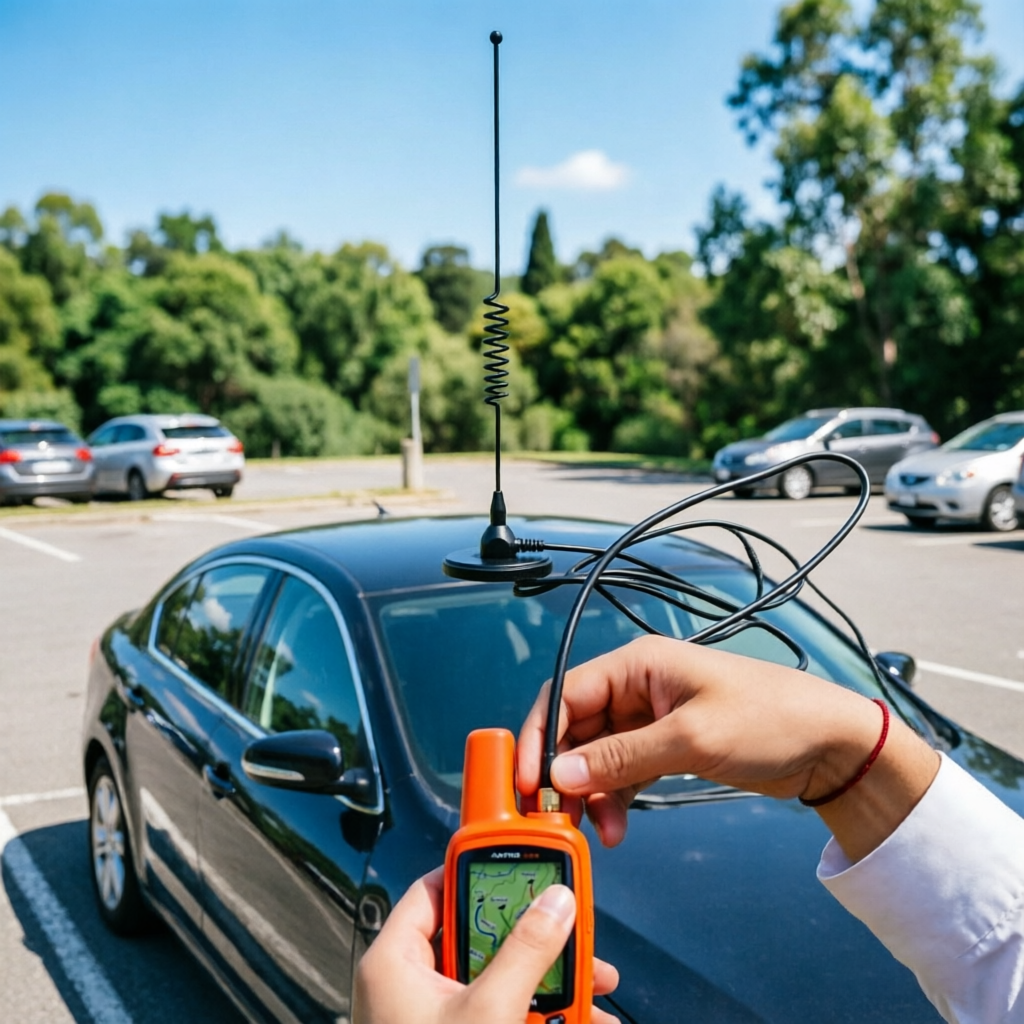 Magnetic Mount Car Antenna Black for Garmin Astro 430, 320, 220, Alpha 100, 200