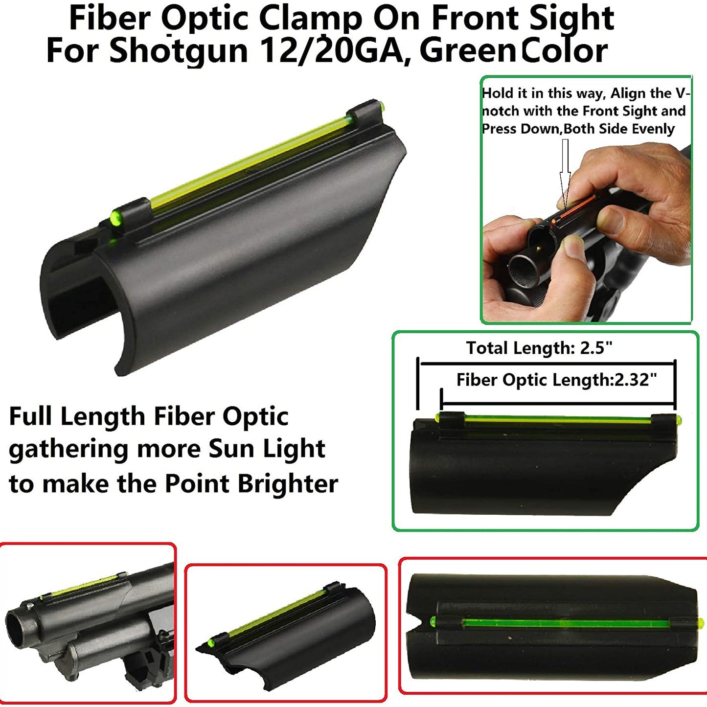 Fiber Optic Ultimate Gear 12 Gauge Glowing Green Line